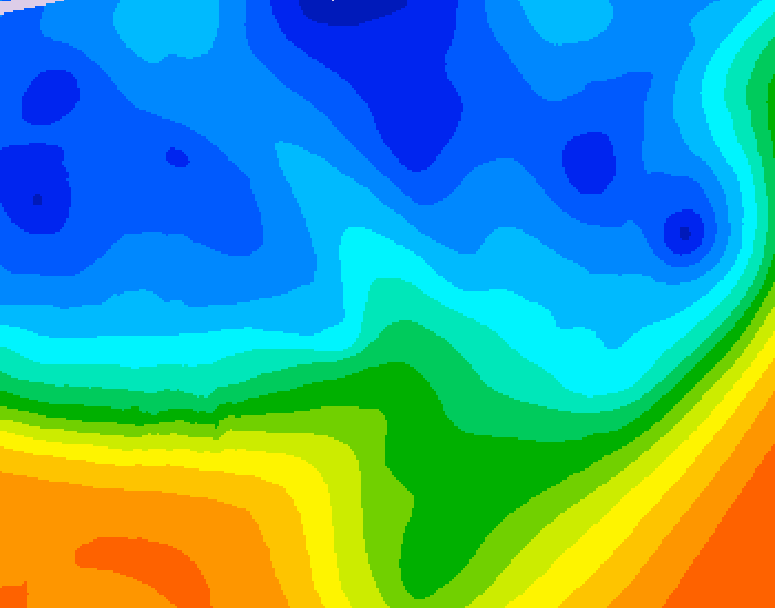GDPS 500 millibar geopotential height 072 hour forecast chart for Canada based on 2025/10/30 0000Z data