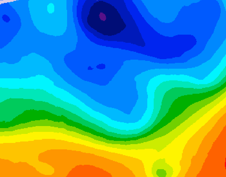 GDPS 500 millibar geopotential height 108 hour forecast chart for Canada based on 2025/10/30 0000Z data