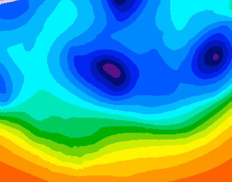 GDPS 500 millibar geopotential height 180 hour forecast chart for Canada based on 2025/10/30 0000Z data