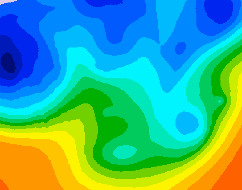 GDPS 500 millibar geopotential height 036 hour forecast chart for Canada based on 2025/10/30 1200Z data