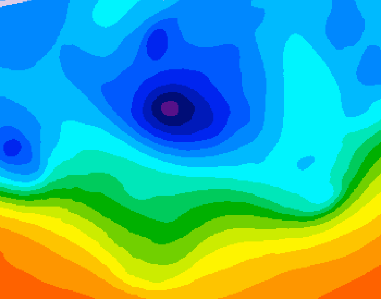 GDPS 500 millibar geopotential height 180 hour forecast chart for Canada based on 2025/10/30 1200Z data
