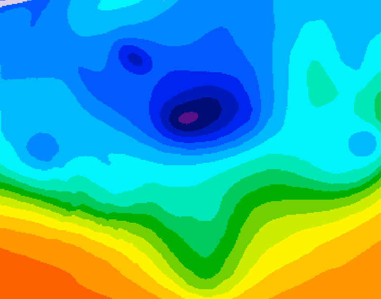 GDPS 500 millibar geopotential height 198 hour forecast chart for Canada based on 2025/10/30 1200Z data