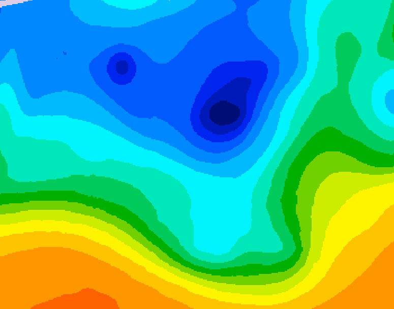 GDPS 500 millibar geopotential height 222 hour forecast chart for Canada based on 2025/10/30 1200Z data