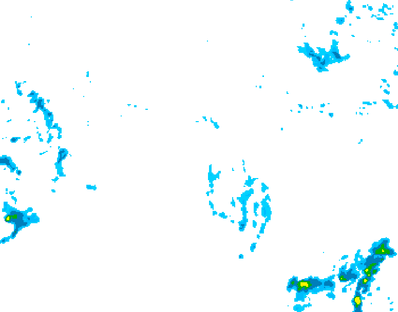 GDPS precipitation 108 hour forecast chart for Canada based on 2025/10/30 0000Z data