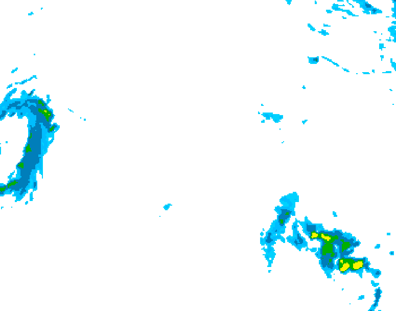 GDPS precipitation 012 hour forecast chart for Canada based on 2025/10/30 1200Z data