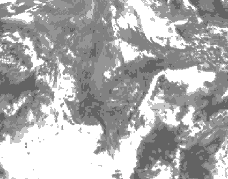 GDPS total cloud 012 hour forecast chart for Canada based on 2025/10/30 0000Z data