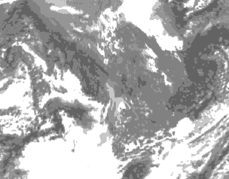 GDPS total cloud 072 hour forecast chart for Canada based on 2025/10/30 0000Z data