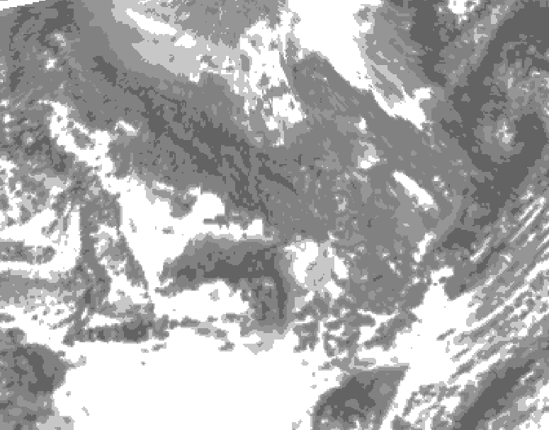 GDPS total cloud 084 hour forecast chart for Canada based on 2025/10/30 0000Z data