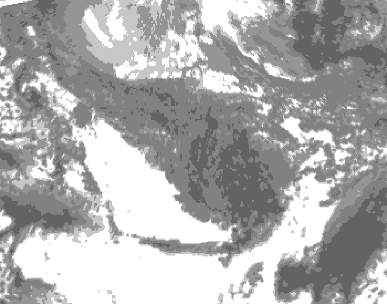 GDPS total cloud 108 hour forecast chart for Canada based on 2025/10/30 0000Z data
