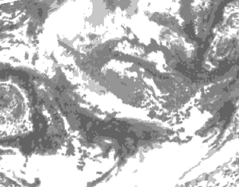 GDPS total cloud 192 hour forecast chart for Canada based on 2025/10/30 0000Z data