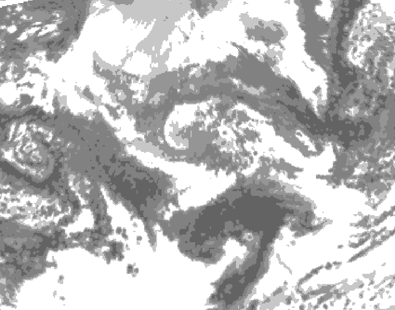 GDPS total cloud 210 hour forecast chart for Canada based on 2025/10/30 0000Z data