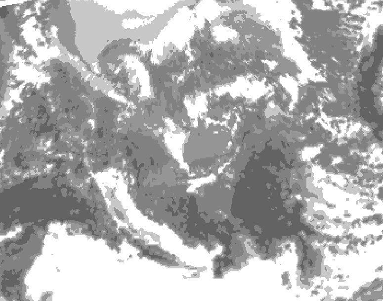 GDPS total cloud 222 hour forecast chart for Canada based on 2025/10/30 1200Z data