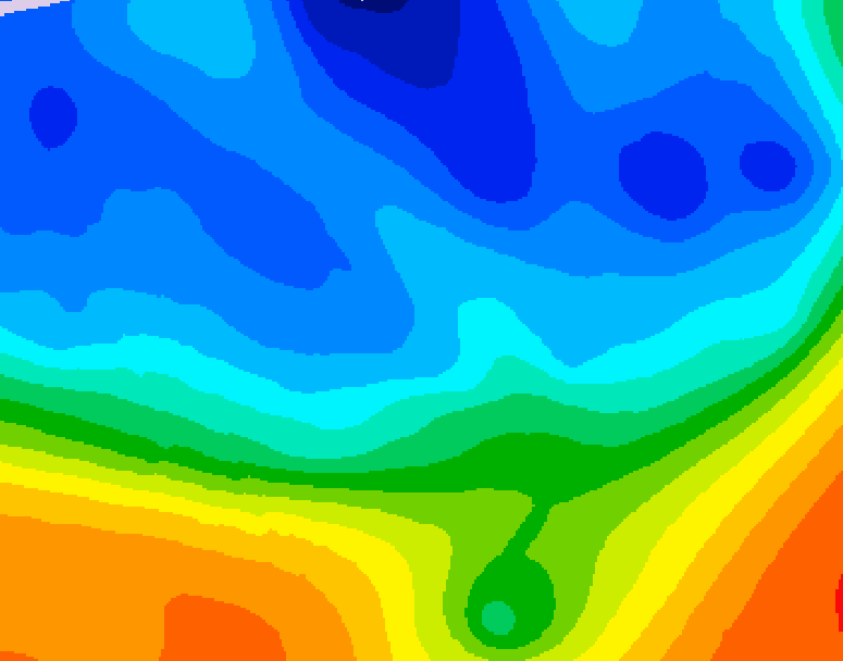 GDPS 500 millibar geopotential height 060 hour forecast chart for Canada based on 2025/10/31 0000Z data