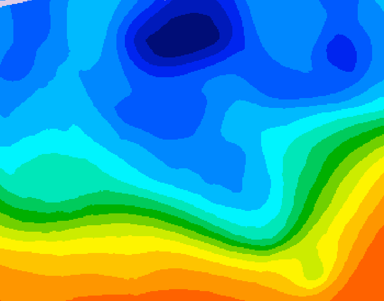 GDPS 500 millibar geopotential height 096 hour forecast chart for Canada based on 2025/10/31 0000Z data