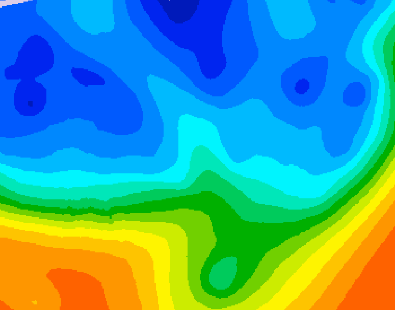 GDPS 500 millibar geopotential height 036 hour forecast chart for Canada based on 2025/10/31 1200Z data