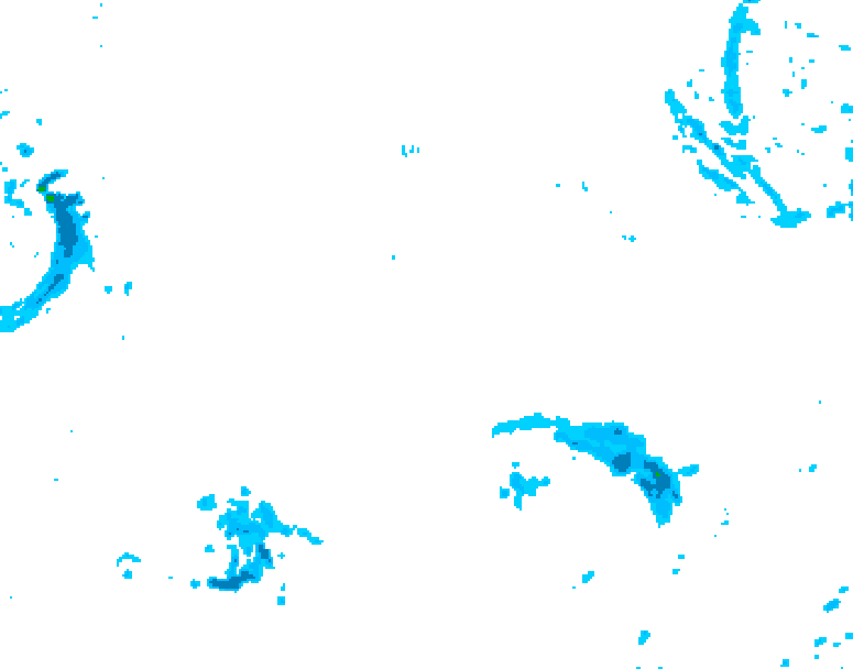GDPS precipitation 234 hour forecast chart for Canada based on 2025/10/31 0000Z data