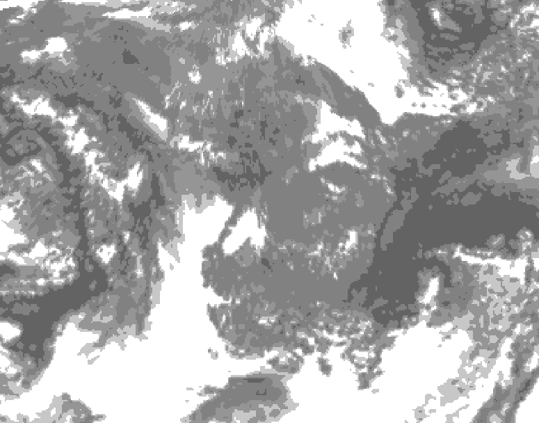 GDPS total cloud 024 hour forecast chart for Canada based on 2025/10/31 0000Z data