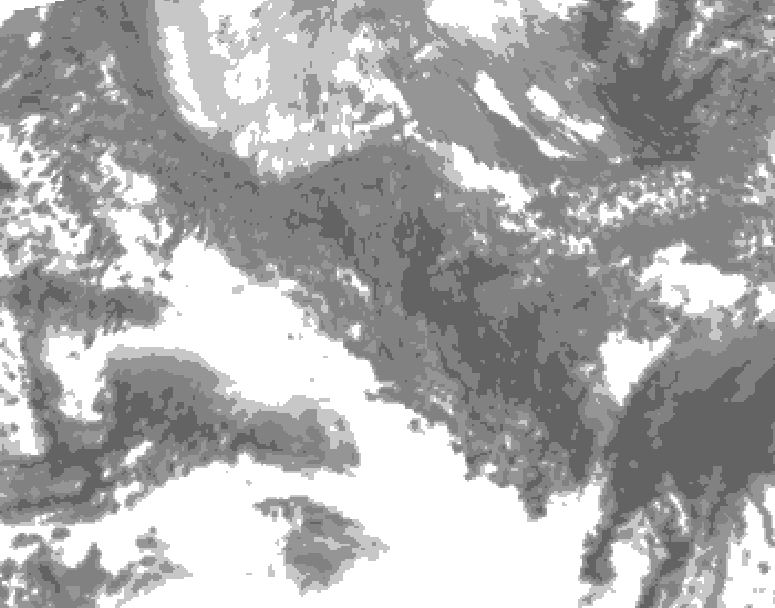 GDPS total cloud 096 hour forecast chart for Canada based on 2025/10/31 0000Z data