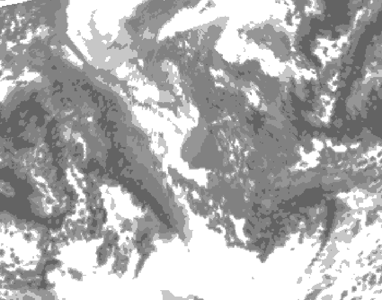 GDPS total cloud 156 hour forecast chart for Canada based on 2025/10/31 0000Z data