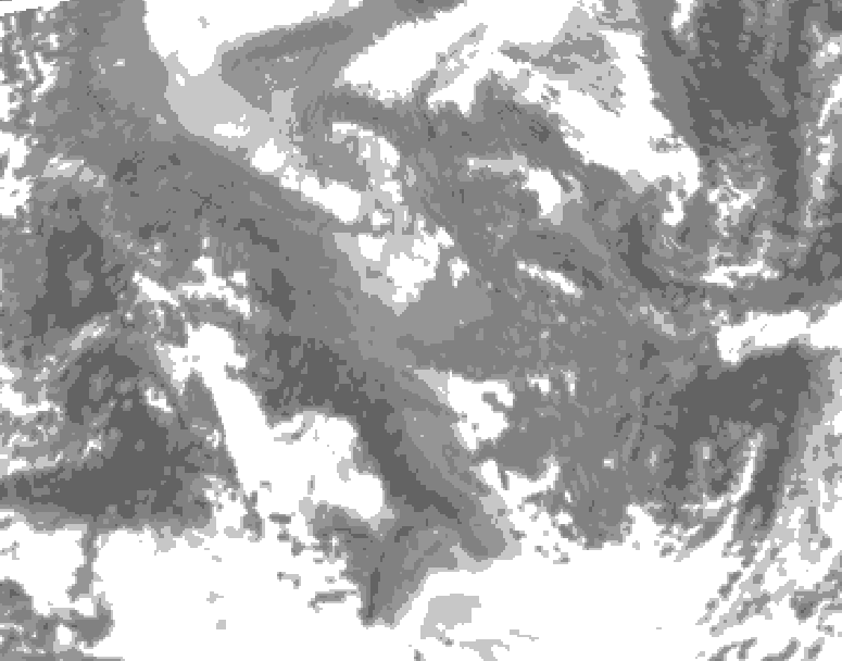 GDPS total cloud 168 hour forecast chart for Canada based on 2025/10/31 0000Z data