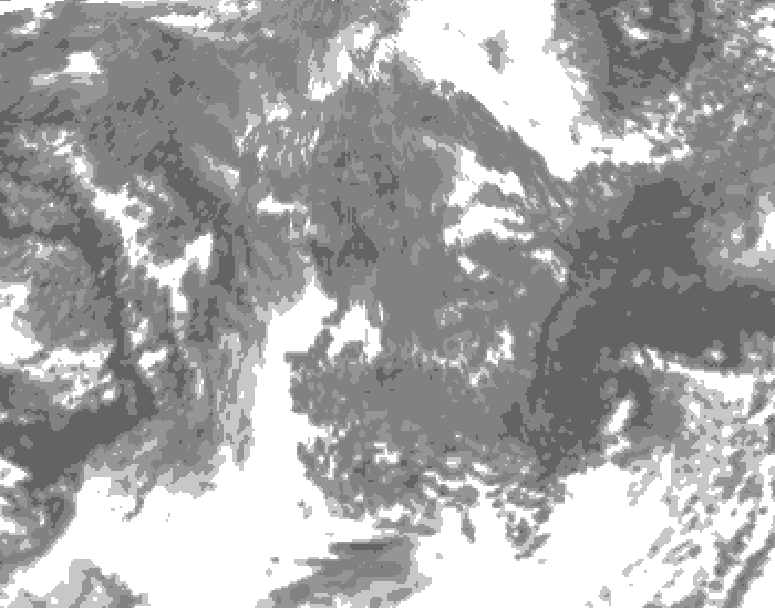 GDPS total cloud 012 hour forecast chart for Canada based on 2025/10/31 1200Z data