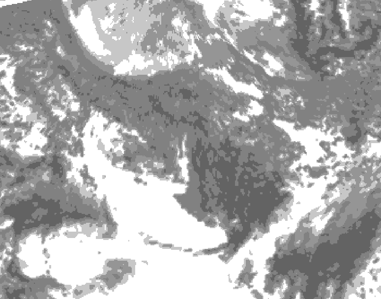 GDPS total cloud 072 hour forecast chart for Canada based on 2025/10/31 1200Z data