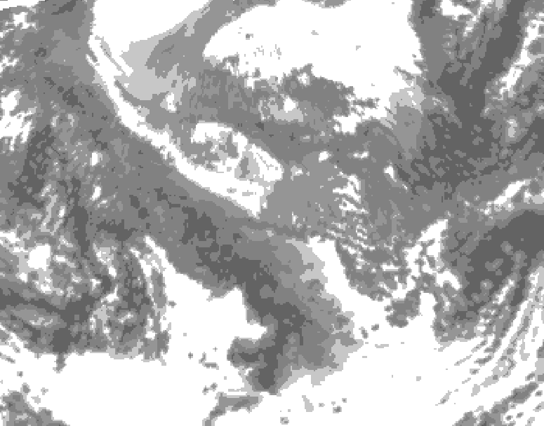 GDPS total cloud 156 hour forecast chart for Canada based on 2025/10/31 1200Z data