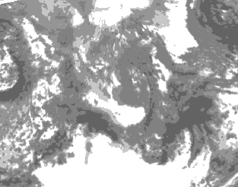 GDPS total cloud 222 hour forecast chart for Canada based on 2025/10/31 1200Z data