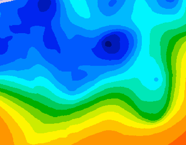 GDPS 500 millibar geopotential height 234 hour forecast chart for Canada based on 2025/11/01 0000Z data