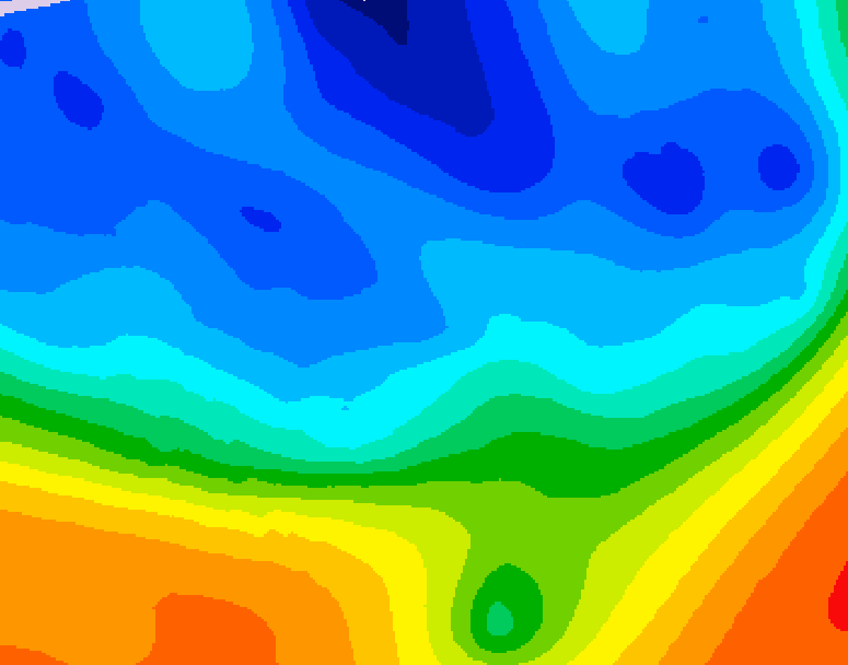GDPS 500 millibar geopotential height 024 hour forecast chart for Canada based on 2025/11/01 1200Z data