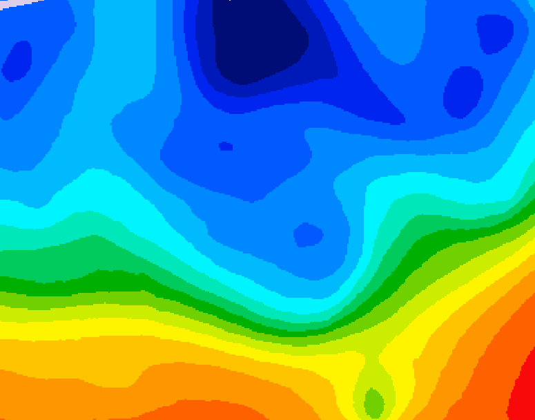 GDPS 500 millibar geopotential height 048 hour forecast chart for Canada based on 2025/11/01 1200Z data