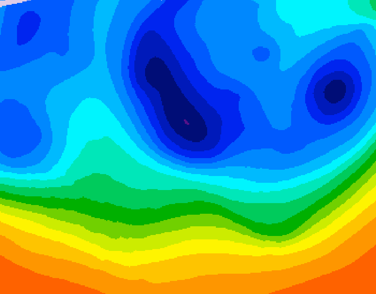 GDPS 500 millibar geopotential height 120 hour forecast chart for Canada based on 2025/11/01 1200Z data