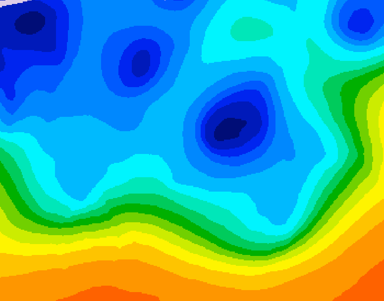 GDPS 500 millibar geopotential height 198 hour forecast chart for Canada based on 2025/11/01 1200Z data