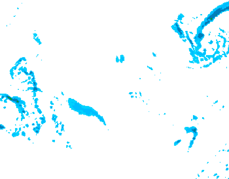 GDPS precipitation 132 hour forecast chart for Canada based on 2025/11/01 0000Z data