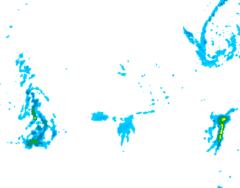 GDPS precipitation 144 hour forecast chart for Canada based on 2025/11/01 0000Z data
