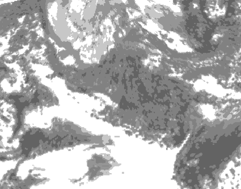 GDPS total cloud 072 hour forecast chart for Canada based on 2025/11/01 0000Z data