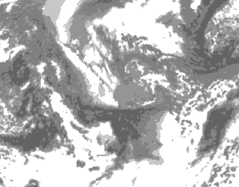 GDPS total cloud 144 hour forecast chart for Canada based on 2025/11/01 0000Z data