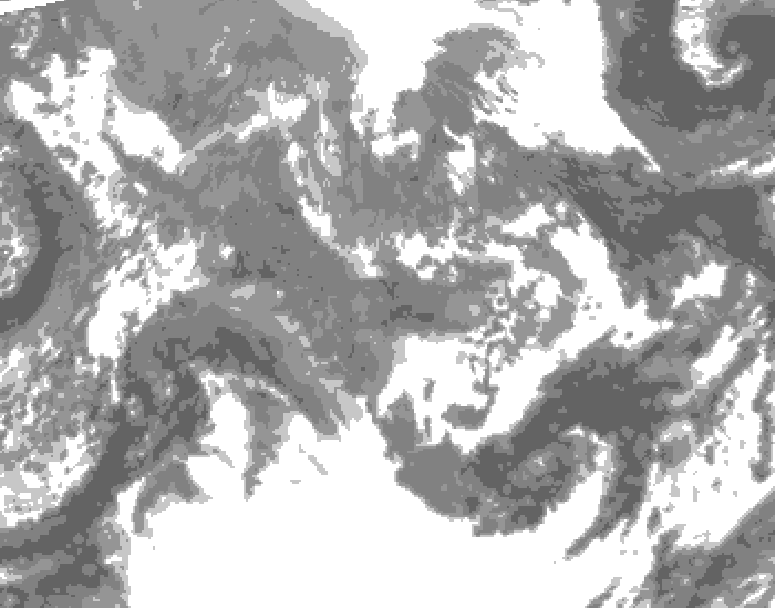 GDPS total cloud 210 hour forecast chart for Canada based on 2025/11/01 0000Z data