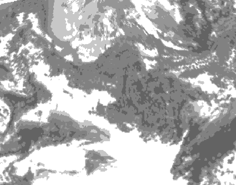 GDPS total cloud 060 hour forecast chart for Canada based on 2025/11/01 1200Z data