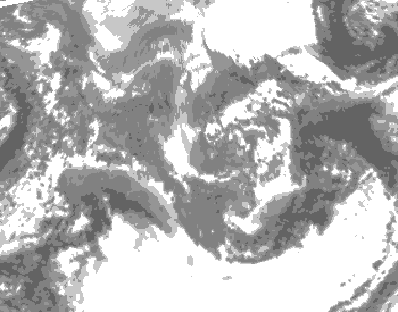 GDPS total cloud 198 hour forecast chart for Canada based on 2025/11/01 1200Z data