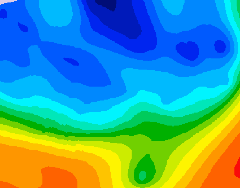 GDPS 500 millibar geopotential height 012 hour forecast chart for Canada based on 2025/11/02 0000Z data