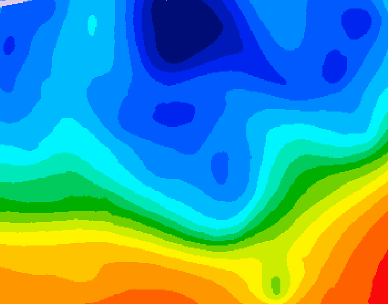 GDPS 500 millibar geopotential height 036 hour forecast chart for Canada based on 2025/11/02 0000Z data