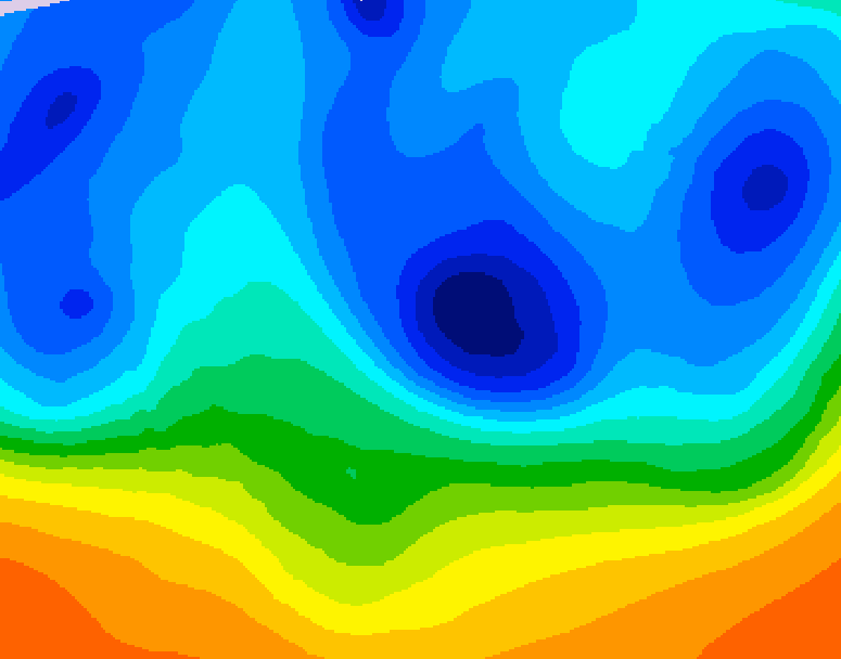 GDPS 500 millibar geopotential height 120 hour forecast chart for Canada based on 2025/11/02 0000Z data