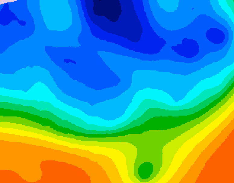 GDPS 500 millibar geopotential height 006 hour forecast chart for Canada based on 2025/11/02 1200Z data