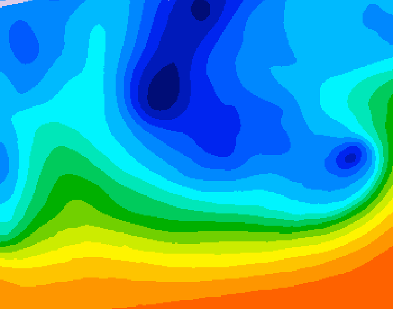 GDPS 500 millibar geopotential height 060 hour forecast chart for Canada based on 2025/11/02 1200Z data