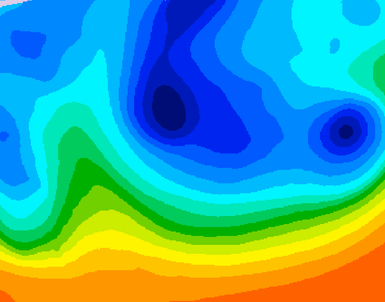 GDPS 500 millibar geopotential height 072 hour forecast chart for Canada based on 2025/11/02 1200Z data