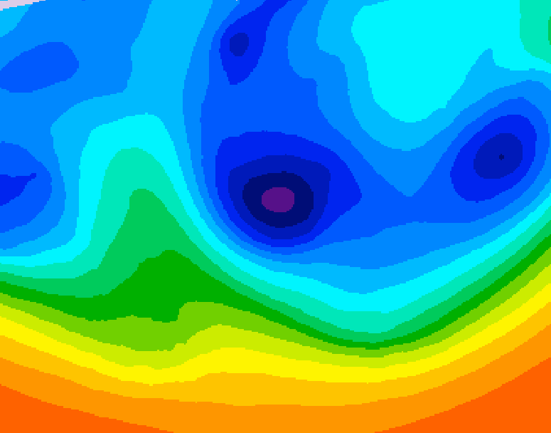 GDPS 500 millibar geopotential height 090 hour forecast chart for Canada based on 2025/11/02 1200Z data