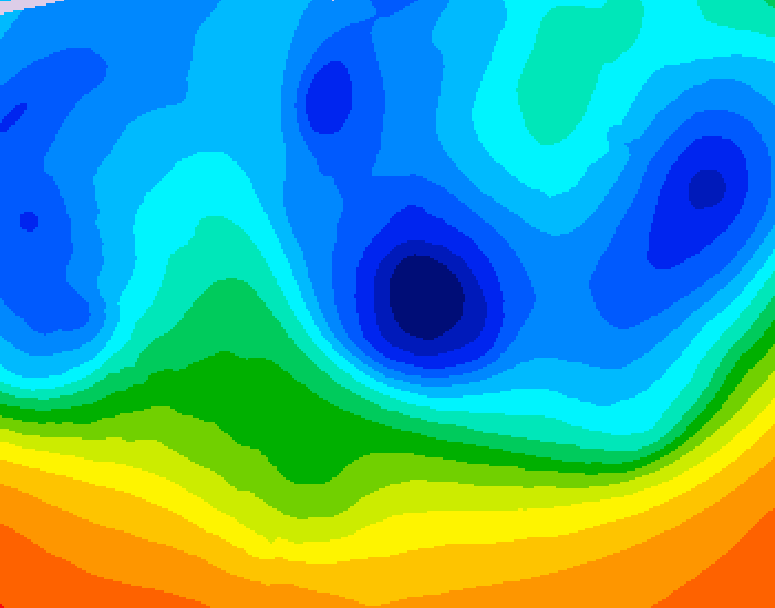 GDPS 500 millibar geopotential height 102 hour forecast chart for Canada based on 2025/11/02 1200Z data