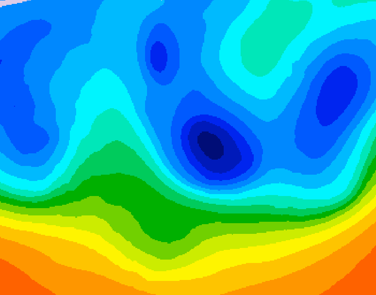 GDPS 500 millibar geopotential height 108 hour forecast chart for Canada based on 2025/11/02 1200Z data