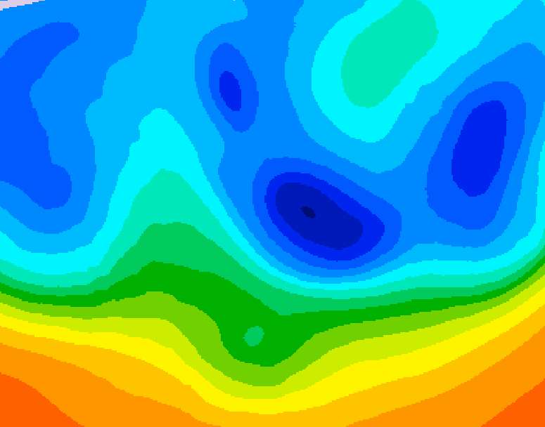 GDPS 500 millibar geopotential height 114 hour forecast chart for Canada based on 2025/11/02 1200Z data